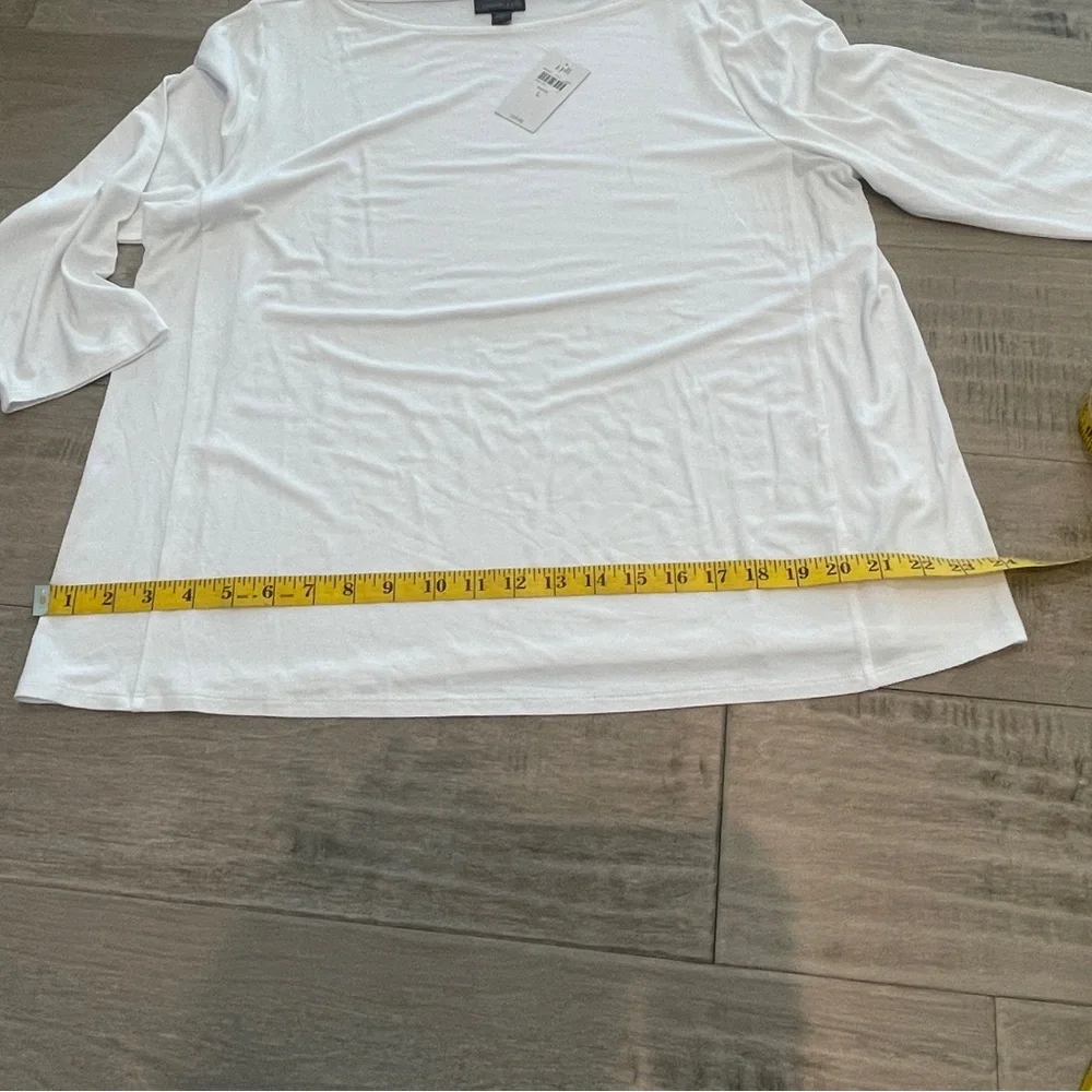 Jjill Women’s Wearever white 3/4 jersey top-NWT- size L - Picture 4 of 6